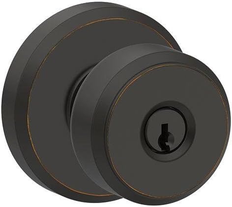 SCHLAGE F51A BWE 716 GSN 619 Bowery Knob Keyed Entry Lock