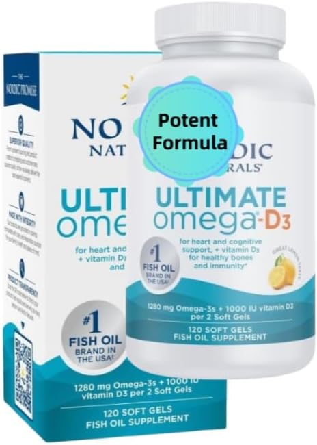 Lemon Flavor Ultimate O-mega-D3 for Heart & Brain Health