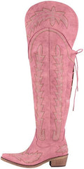 Over the Knee Cowboy Boots for Women - Adjustable Thigh High Comfort