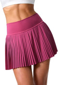 Pleated Tennis Skirt with Pockets and Shorts Liner - Comfortable High