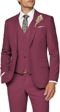 Mens Suit 3 Piece Slim Fit Suit for Men - Formal Business & Wedding