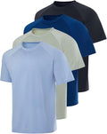 Mens 4 Pack Rash Guard Shirts UPF 50+ Quick Dry - Big & Tall