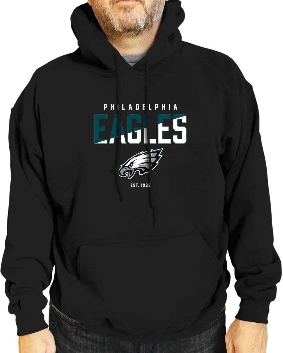 Philadelphia Eagles Diagonal Fade Fleece Hooded Sweatshirt