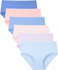 BAMBOO COOL Girls Underwear Breathable Moisture-Wicking Briefs 6 Pack
