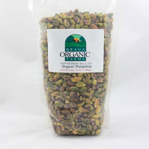 Braga Organic Farms Organic Roasted Salted Pistachios 2 lb Bag