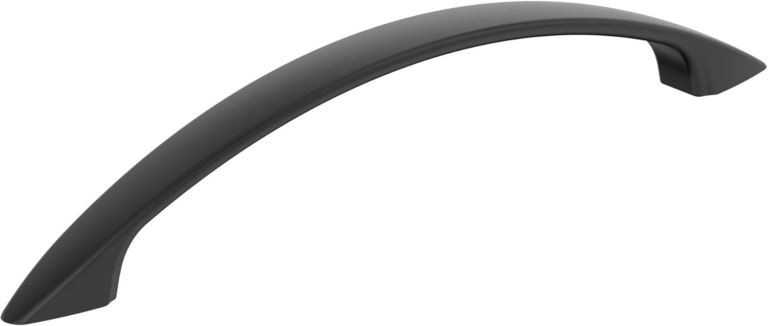 Amerock Arc 5-1/16 inch Matte Black Cabinet Pulls - 25 Pack