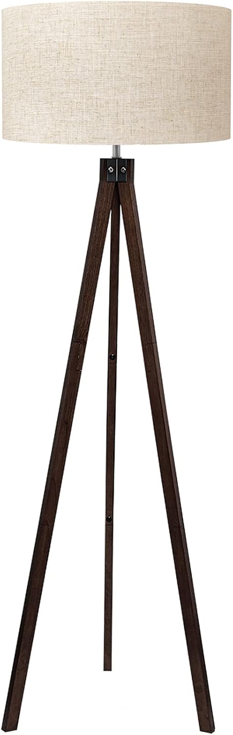 LEPOWER Wood Tripod Floor Lamp for Modern Living Spaces
