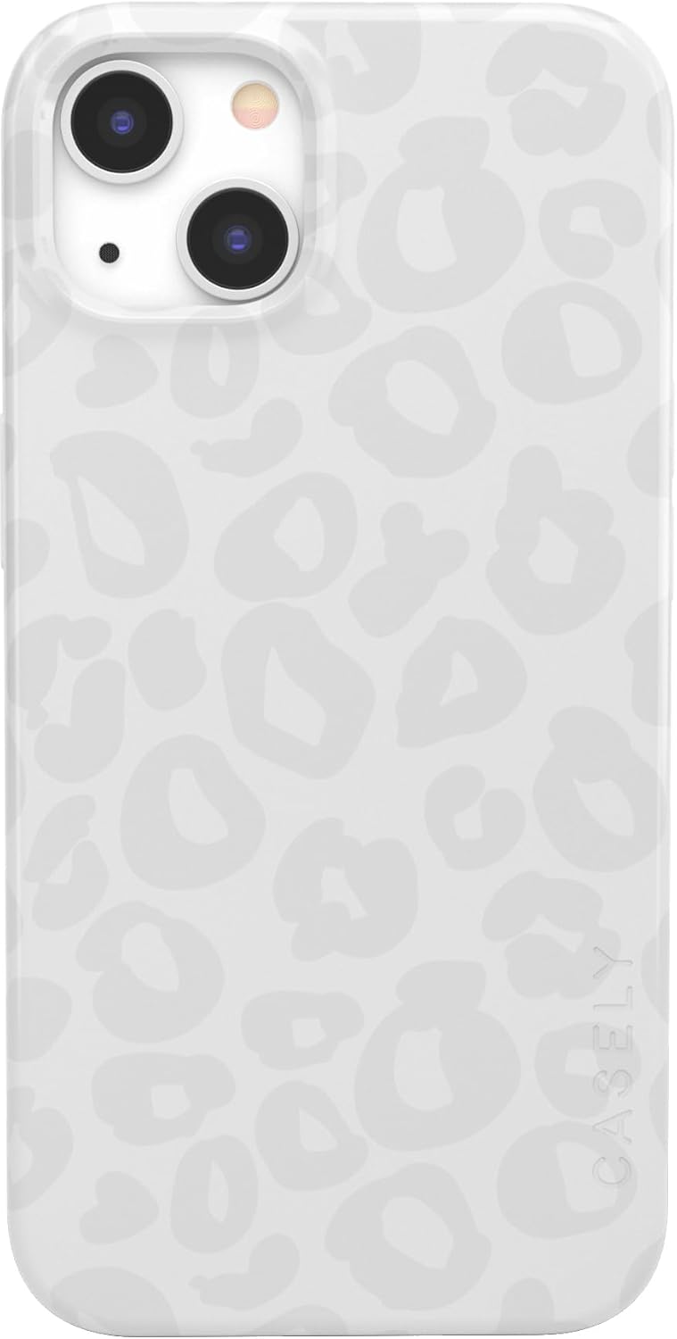 Casely iPhone 13 Case - Into The Wild White Snow Leopard Design