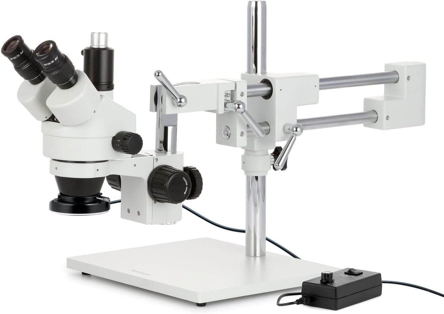 3.5X-180X Simul-Focal Stereo Zoom Microscope with Camera