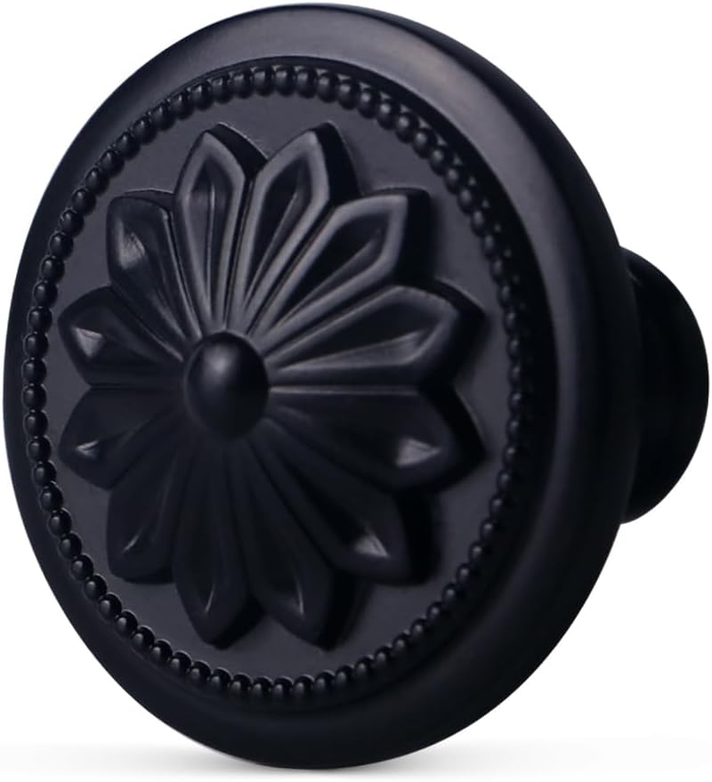 16 Pack Matte Black Kitchen Cabinet Hardware Knobs for Elegance