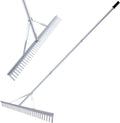 36 Inch Aluminum Landscape Rake - Heavy Duty Garden Rake