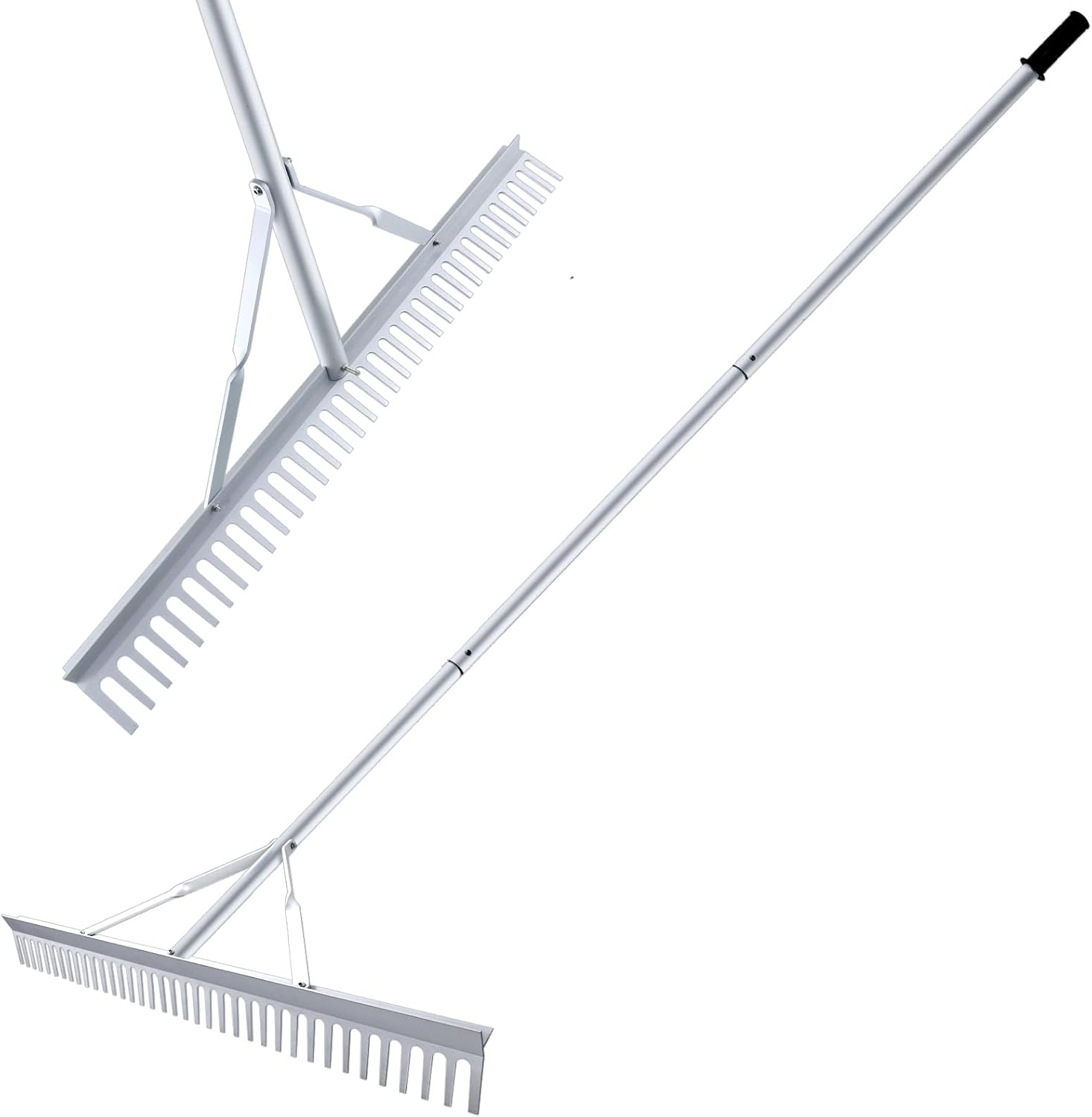 36 Inch Aluminum Landscape Rake for Efficient Lawn Care