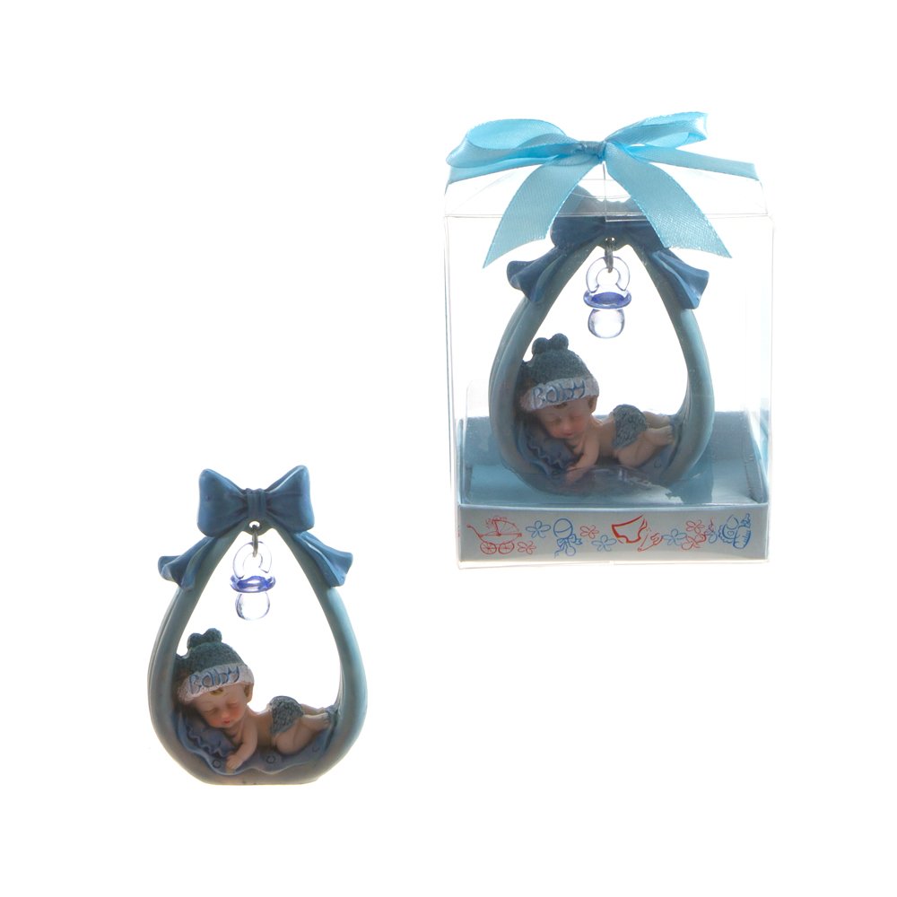Lunaura Baby Keepsake Set of 12 Blue Sleeping Under Pacifier Favors