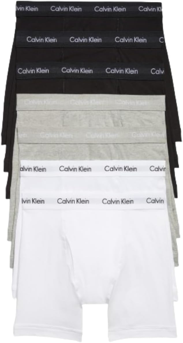 Calvin Klein Men's Cotton Stretch 7-Pack Boxer Briefs for Comfort