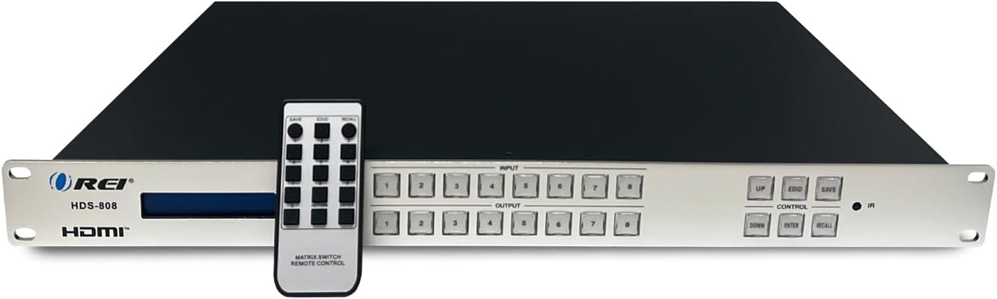 OREI 8x8 HDMI Matrix Switch/Splitter for 4K Video Distribution