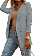 Womens Casual Long Sleeve Knit Blazer Jacket - Work Ready Fit