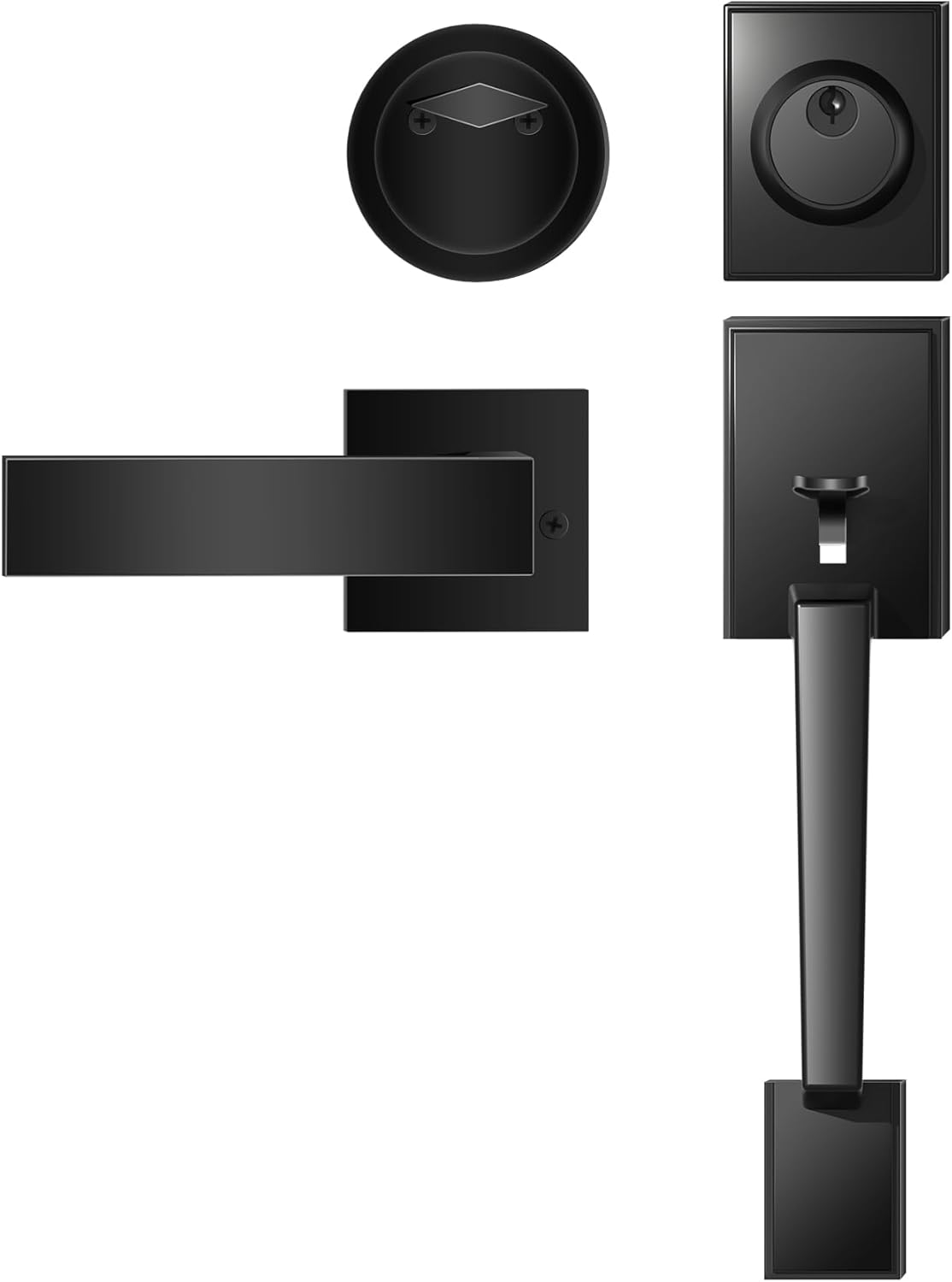 Azdele Front Door Handle and Deadbolt Set for Modern Homes
