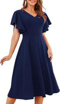 Bridesmay Women's Fit and Flare Cocktail Wedding Guest Dress - Elegant
