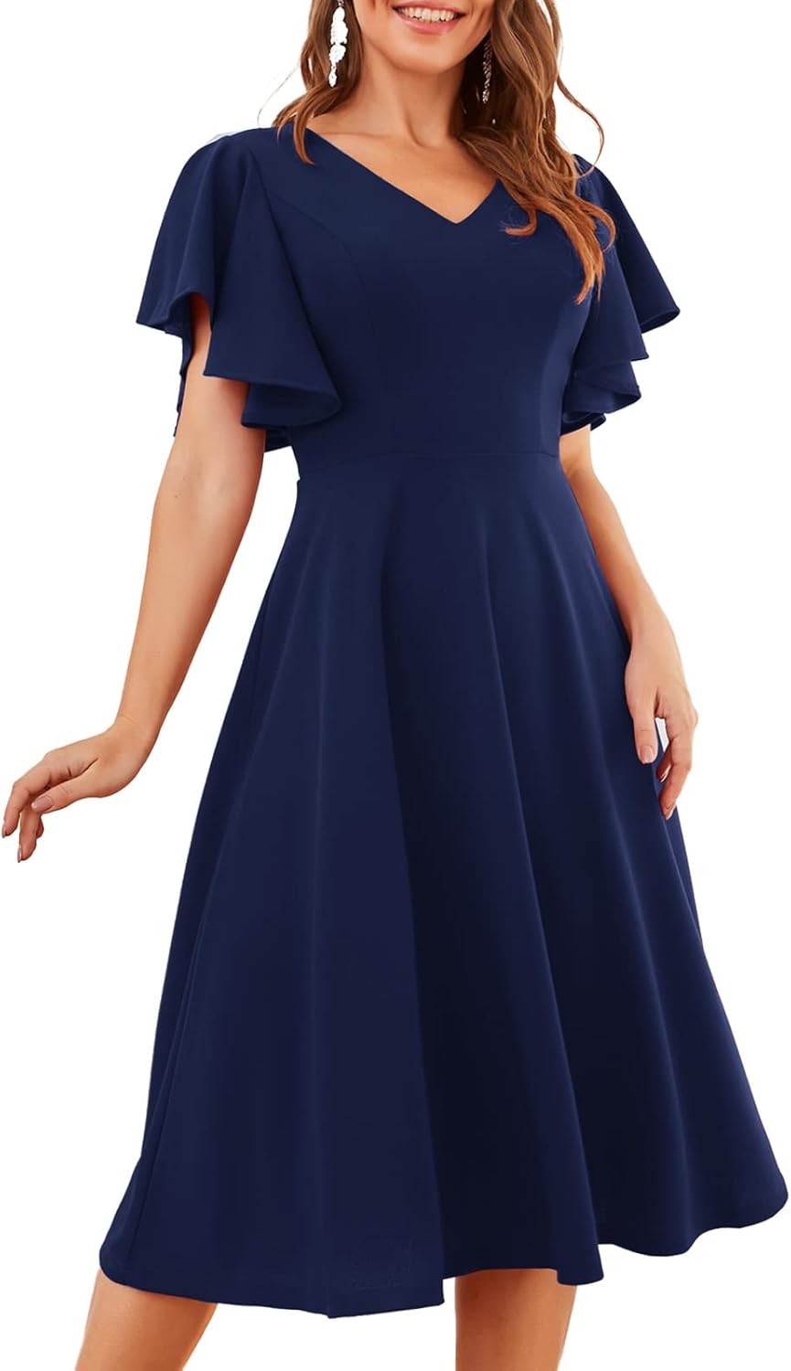 Bridesmay Women's Formal Cocktail Wedding Guest Dress 2025