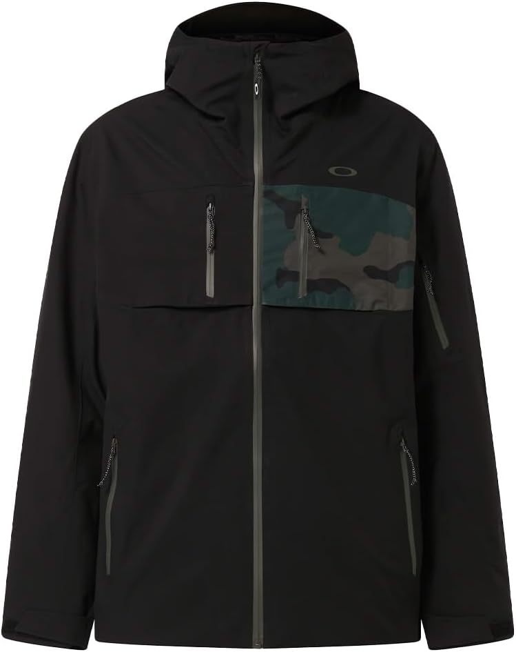 Oakley Men's Kendall Recycled Jacket in Black Camo - Small