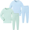 Toddler Bamboo Viscose Pajamas for Boys Girls - Snug Long Sleeve