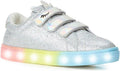 Boys Light Up Dinosaur Sneakers - Cute Canvas Hook and Loop Shoes wont