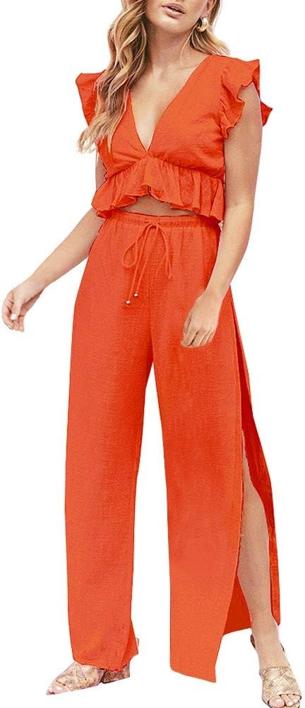 FANCYINN Womens 2 Pieces Outfits for Summer Beach and Casual Wear