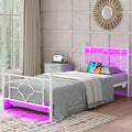 Bed Frame with Headboard and Footboard - Heavy Duty Twin Metal Frame