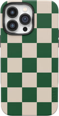 Casely iPhone 14 Pro Case Fit Check Green Checkerboard - Bold