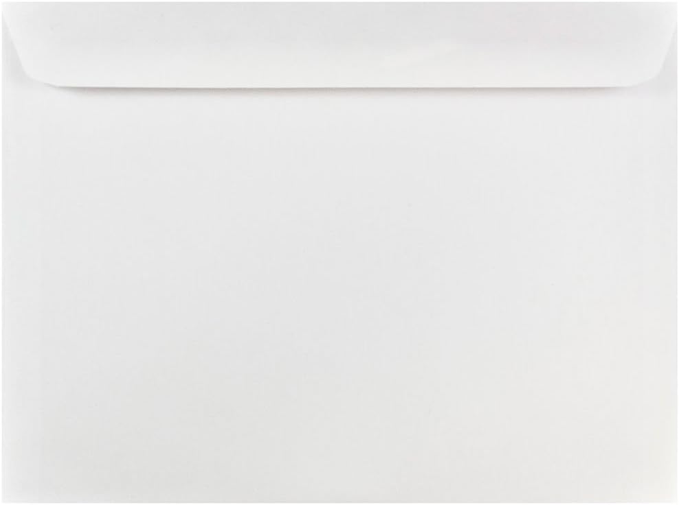 JAM PAPER White Booklet Envelopes 8 3/4 x 11 1/2 in Bulk