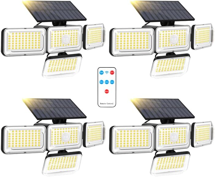 Mokot Solar Lights Outdoor with Motion Sensor and Remote Control