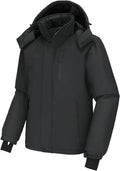 Men's Ski Snow Jacket Windproof Waterproof Hooded Parka - Warm Fleece