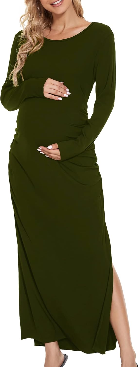 Smallshow Women's Split Maternity Dress for Stylish Moms