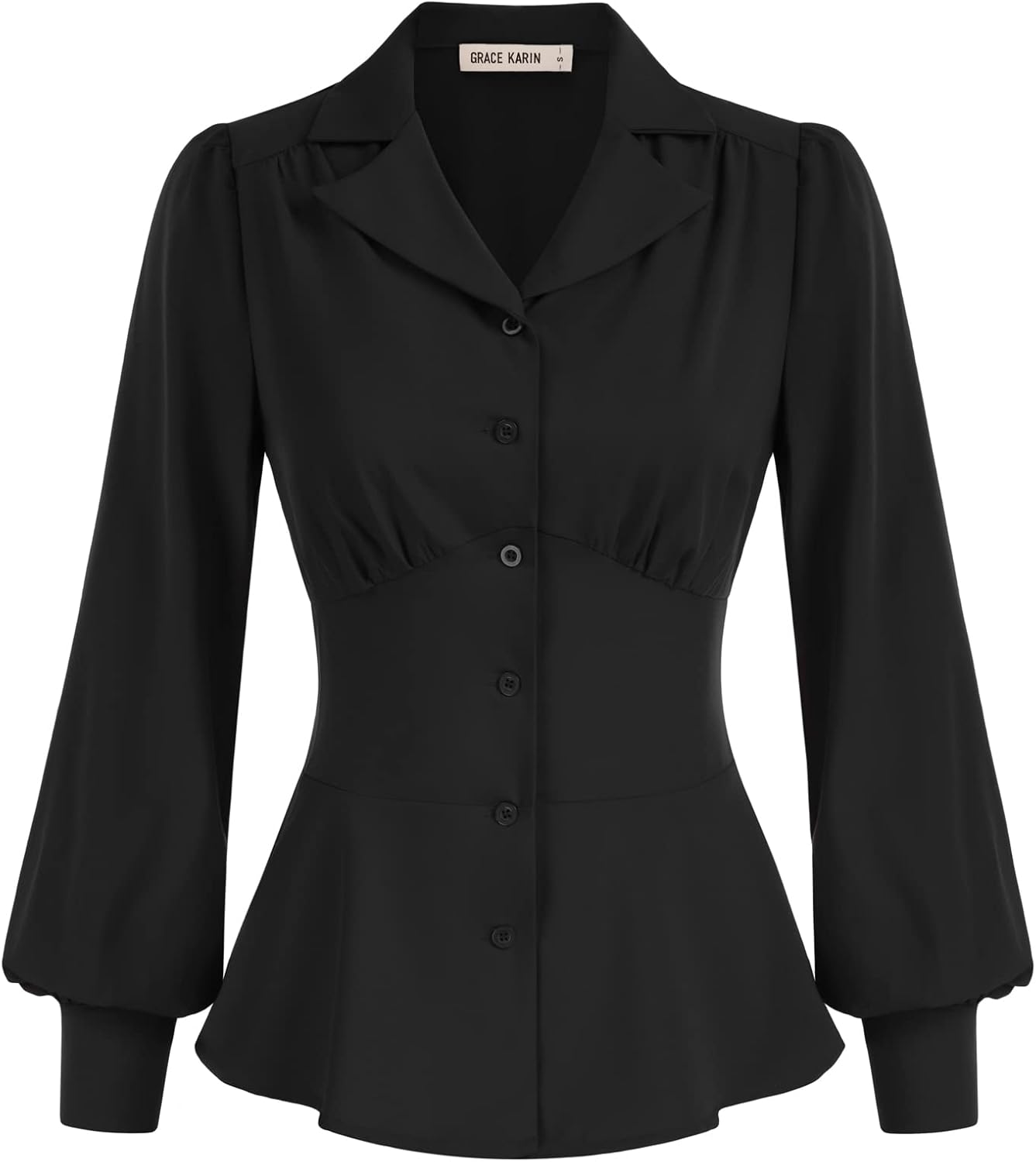 Chic Button Down Shirts for Women - Summer Peplum Tops
