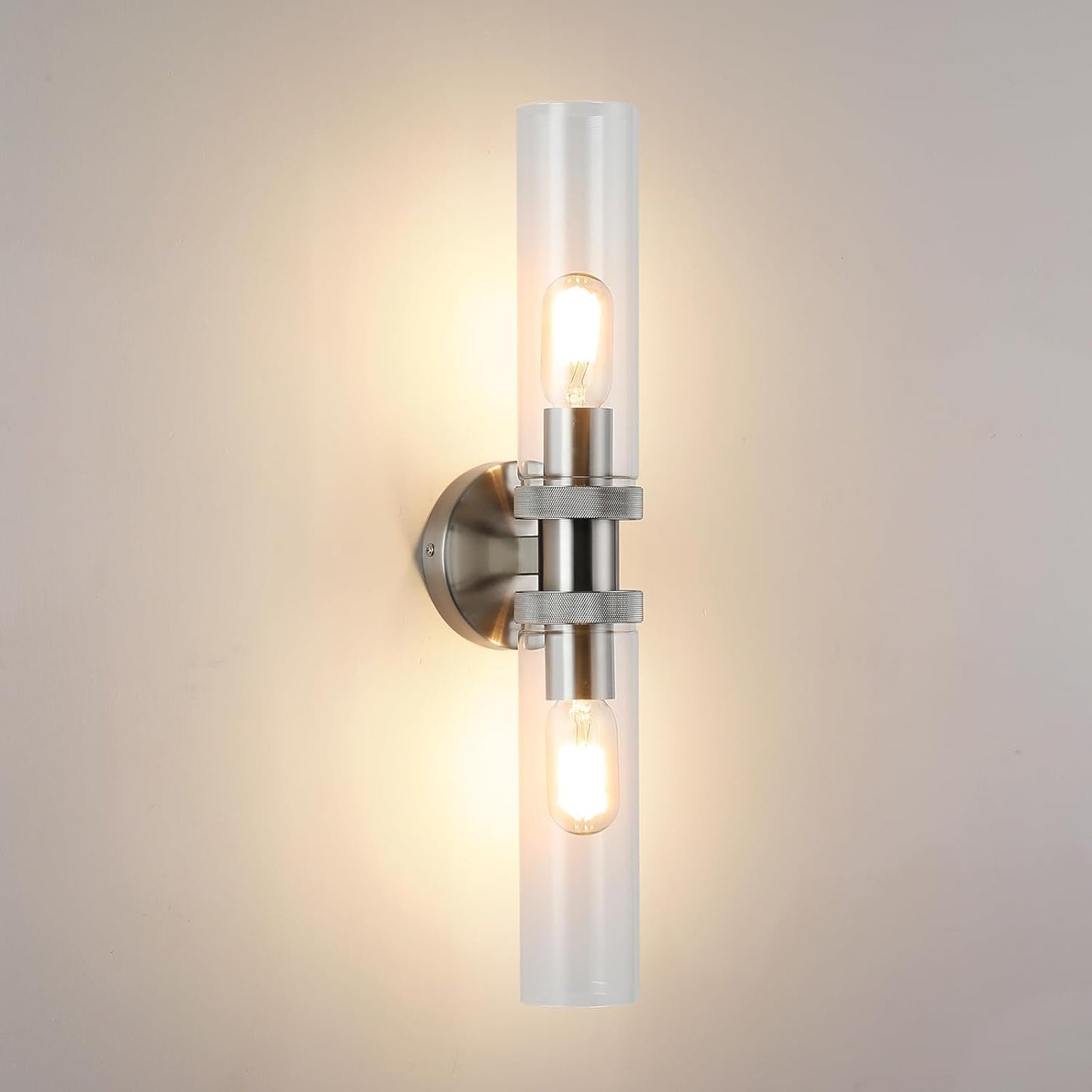 2 Light Bathroom Vanity Light Brushed Nickel for Modern Style