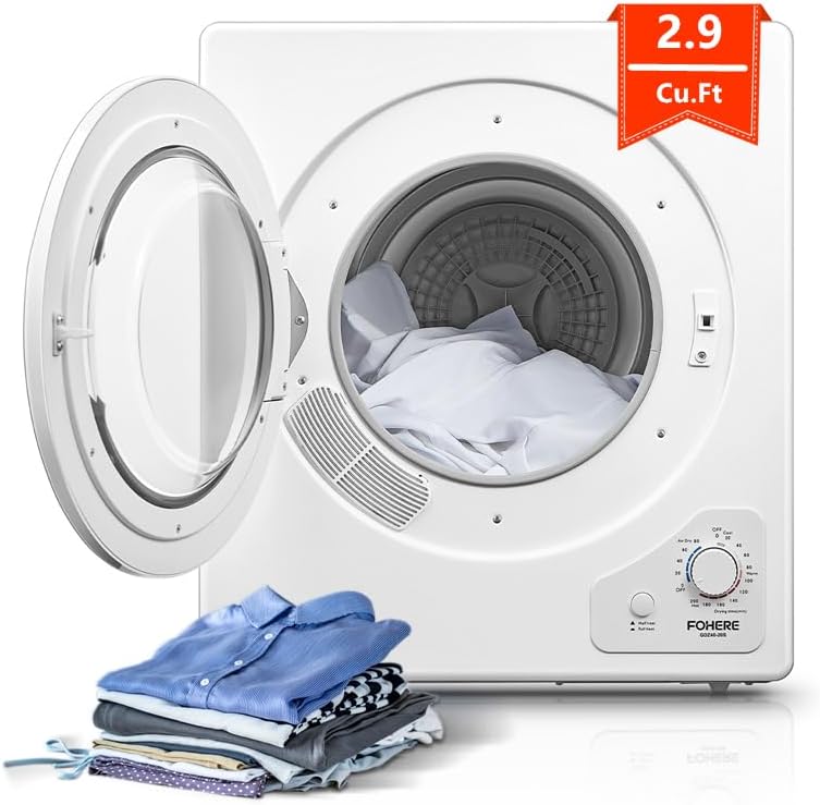 FOHERE Portable Electric Dryer - 5 Modes, Stainless Steel Inner Tub