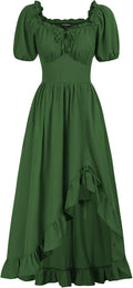 Scarlet Darkness Women's Renaissance Corset Ruffle Maxi Dress