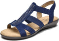 VJH confort Womens Flat Rhinestone Sandals - Comfortable Slip On