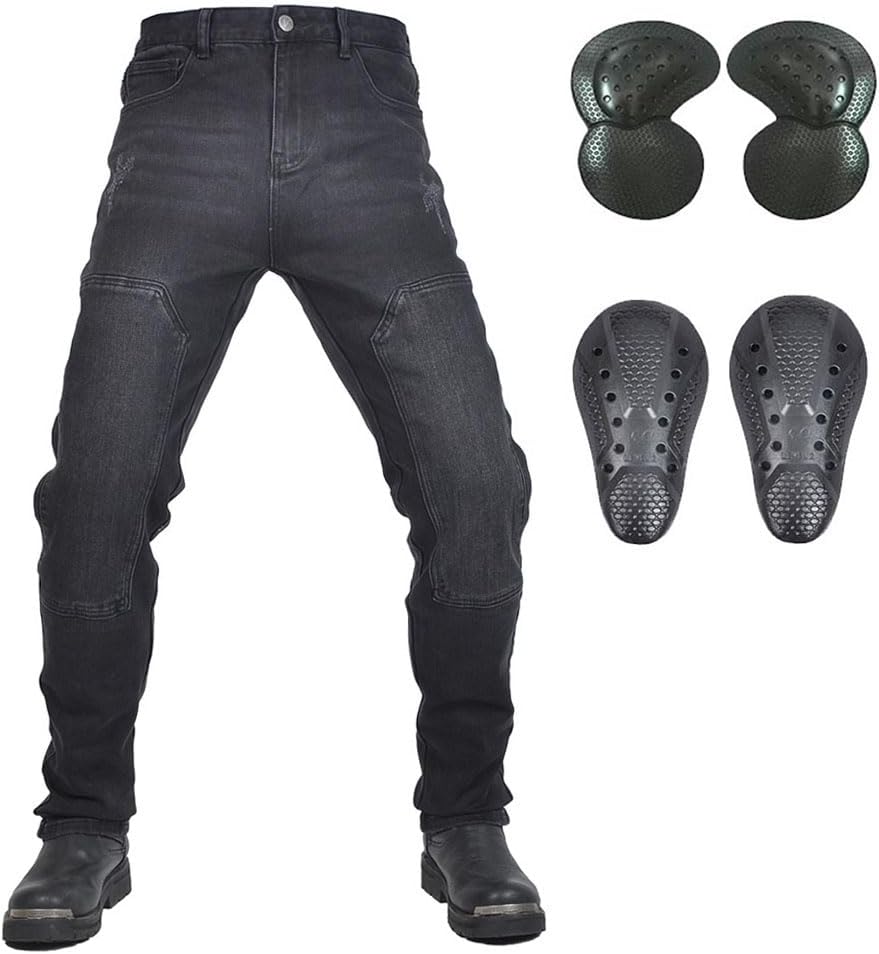 Men's Motorcycle Riding Pants with Knee and Hip Armor Pads