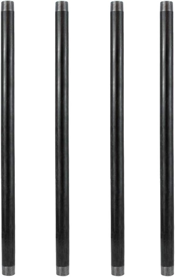 GeilSpace 3/4 Inch Heavy Duty Pre-Cut Grey Metal Pipe for DIY