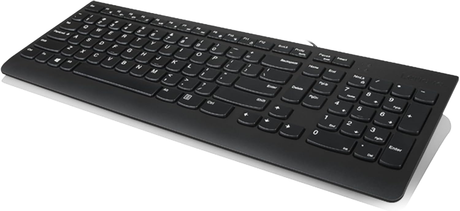 Lenovo USB Keyboard | Ergonomic Tilt | Windows Compatible