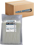 Kable Kontrol Cable Zip Ties 14 in 6,000 Pack - Durable 50 lb Hold