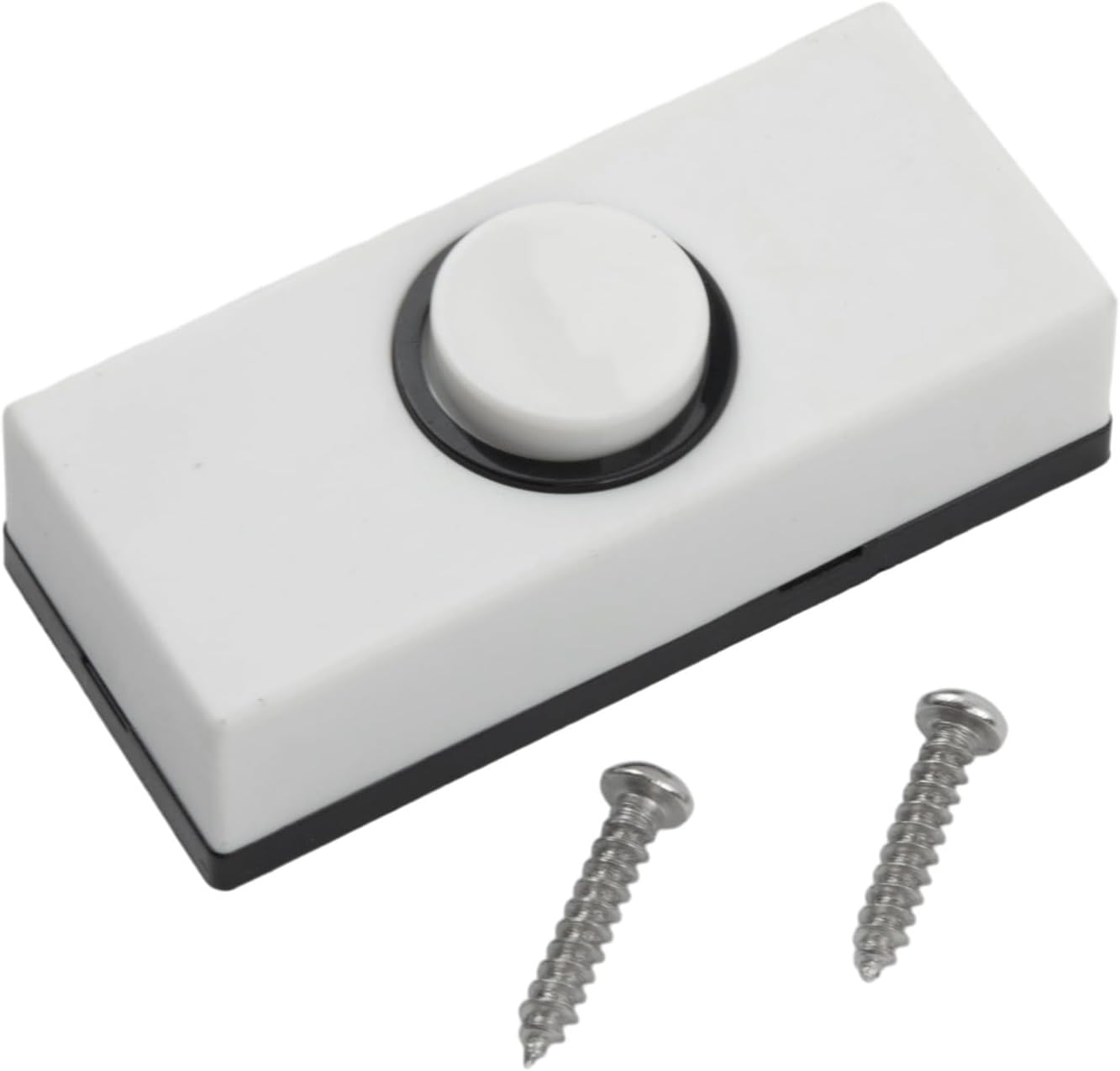 Modern White Door Bell Button 55x24mm - Stylish Upgrade