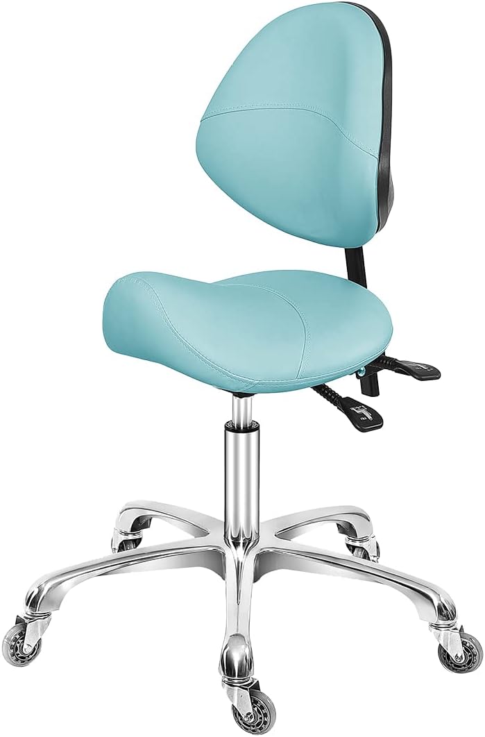 Antlu Cyan Saddle Stool: Comfort & Support!