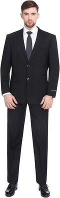 P&L Men's 2 Piece Classic Fit Suit - Timeless 2-Button Blazer