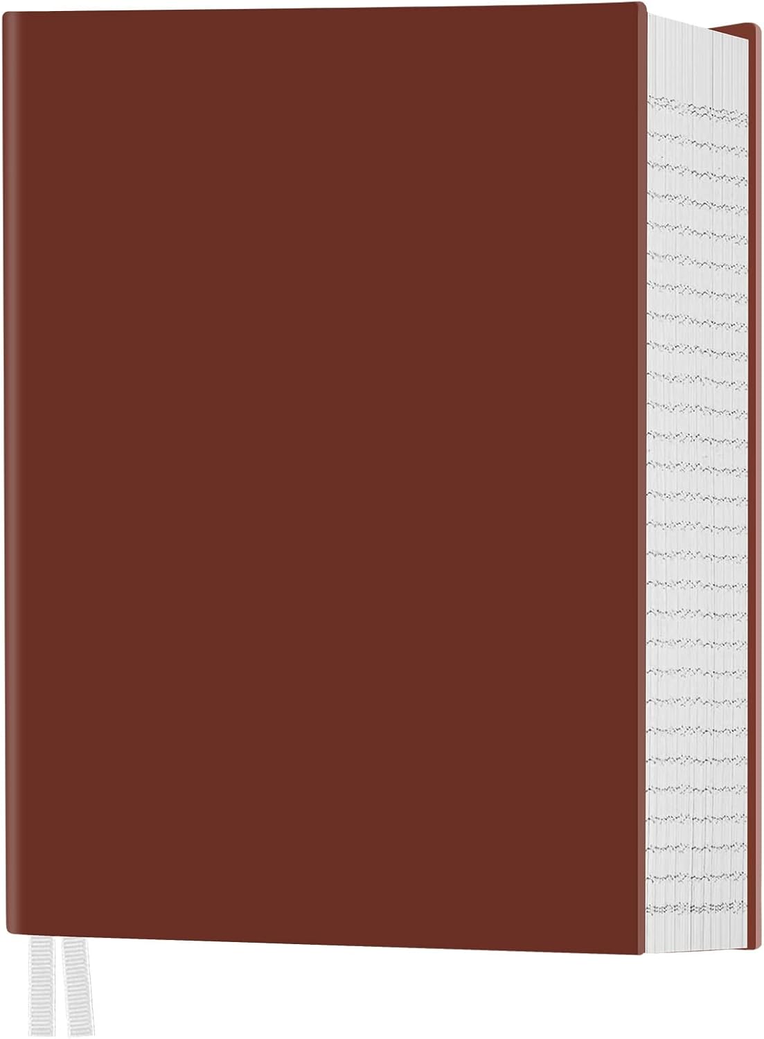 Large Leather Journal 400pgs, Sticky Tabs, Inner Pocket, A4 Notebook for Work, Brown