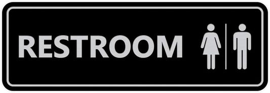 Standard All Gender Restroom Sign 10 Pack for Clear Visibility