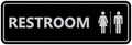 Standard All Gender Restroom Sign - Large 5 Pack Signs
