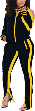 Women 2 Piece Casual Tracksuit Set - Soft Cotton Blend