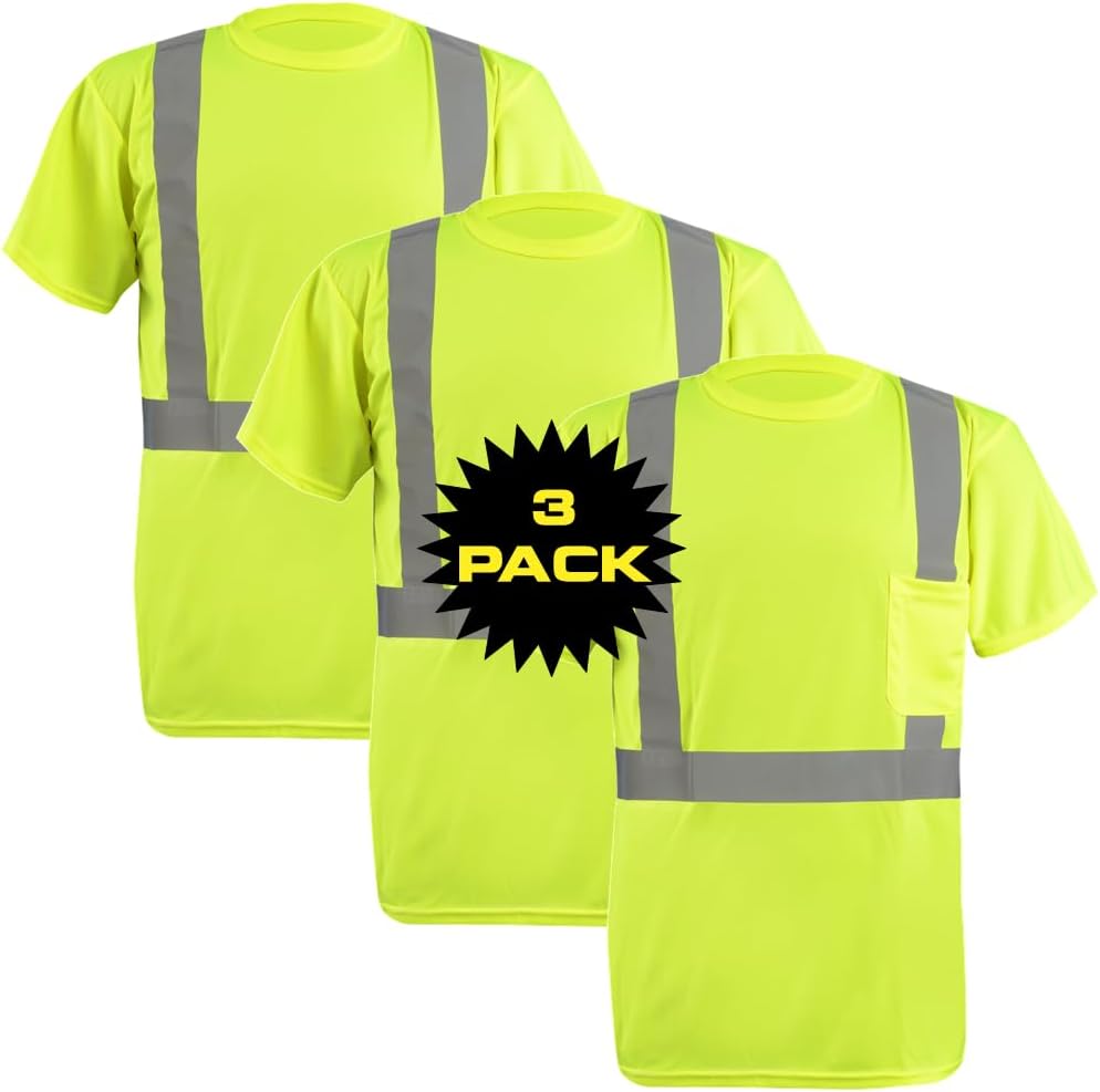 High Visibility Short Sleeve Wicking T-Shirt for Comfort and Safety